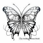 Abstract Blue Morpho Butterfly Coloring Pages for Creatives 1