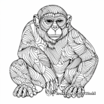 Abstract Bonobo Coloring Pages for Artists 1