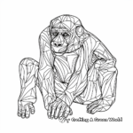 Abstract Bonobo Coloring Pages for Artists 4