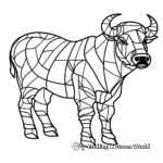 Abstract Buffalo Coloring Pages 3