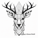 Abstract Deer Head Coloring Pages for Artists 2