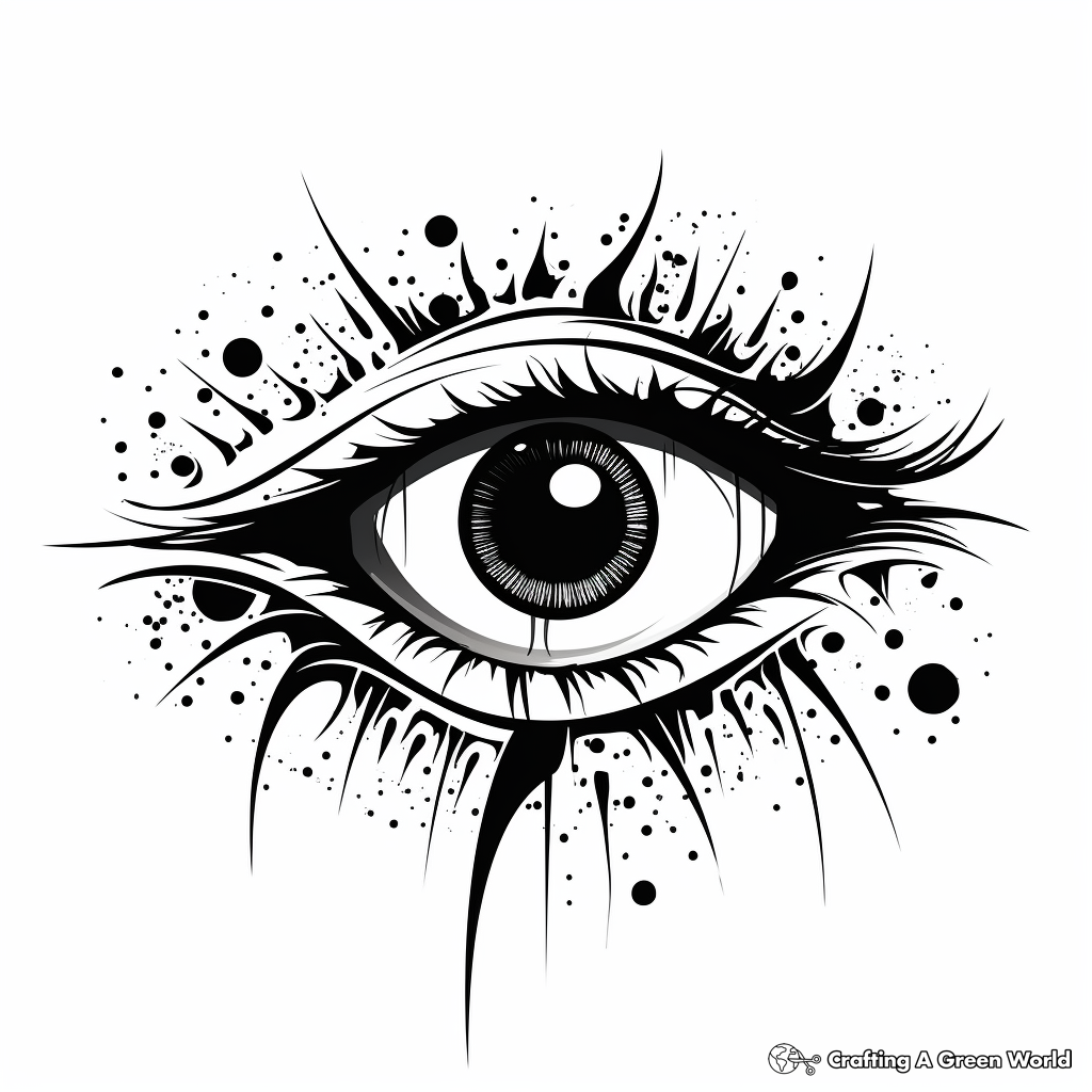 Abstract Evil Eye Coloring Pages for Art Lovers 1