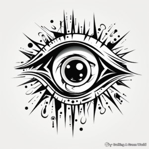 Abstract Evil Eye Coloring Pages for Art Lovers 3
