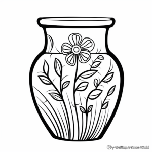 Abstract Flower Vase Coloring Pages for Creative Minds 2