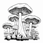 Abstract Forest Mushroom Coloring Pages 1