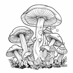 Abstract Forest Mushroom Coloring Pages 2