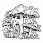 Abstract Forest Mushroom Coloring Pages 3