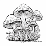 Abstract Forest Mushroom Coloring Pages 4