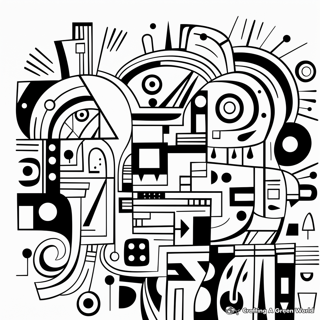 Abstract Friday Mood Coloring Pages for Artists 2