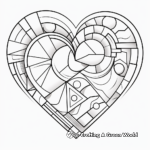 Abstract Heart Geometry Coloring Pages 1