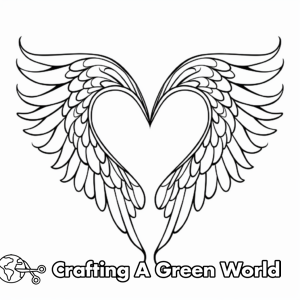 Heart With Wings Coloring Pages - Free &amp; Printable!