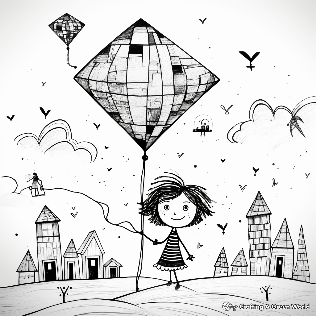 Abstract Kite Coloring Pages for Artists 2