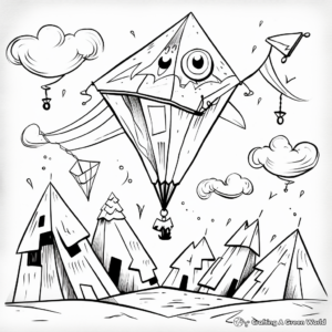 Abstract Kite Coloring Pages for Artists 4