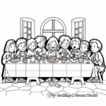 Abstract Last Supper Coloring Pages for Artists 3