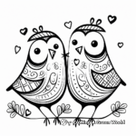 Abstract Love Bird Coloring Pages for Art-lovers 4