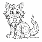 Abstract Maine Coon Cat Coloring Pages 1