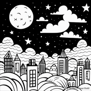 Abstract Night Sky Coloring Pages for Artists 2