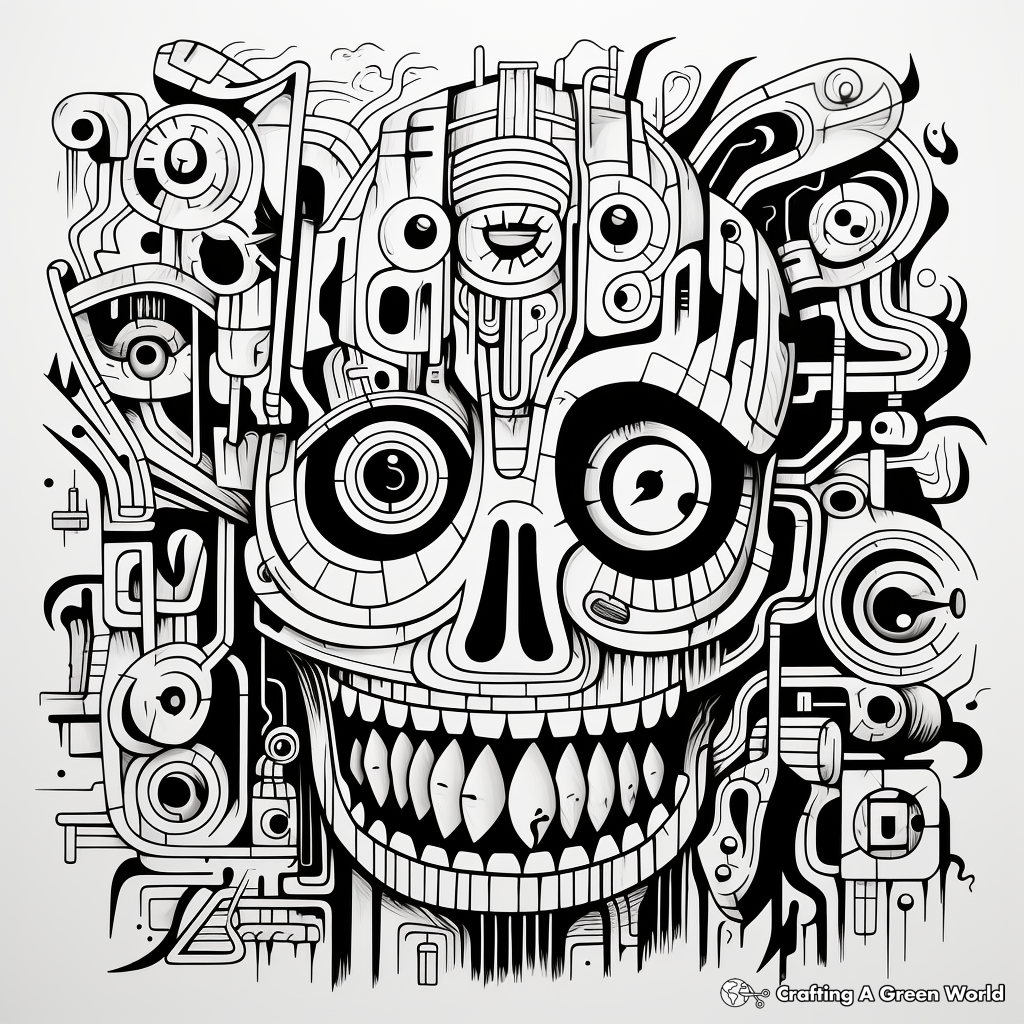 Abstract Nightmare Coloring Pages for Artists 3