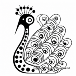 Abstract Peacock Design Coloring Pages 3
