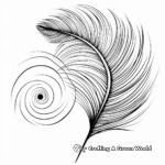 Abstract Peacock Feather Coloring Pages for Artists 2