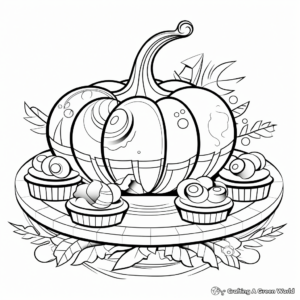 Abstract Pumpkin Pie Coloring Pages for Artists 2