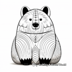 Abstract-style Arctic Fox Coloring Pages for Older Kids 3