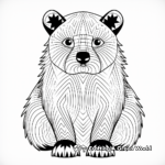Abstract-style Arctic Fox Coloring Pages for Older Kids 4