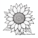 Abstract Sunflower Coloring Pages for Creativity 2