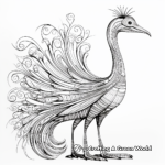 Abstract Therizinosaurus Coloring Pages for Adults 2