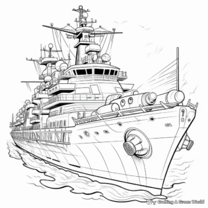Abstract Warship Coloring Pages for Artists 3