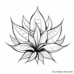 Abstract Weed Leaf Coloring Pages for Artists 2