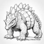 Action-packed Ankylosaurus Dinosaur Coloring Pages 2