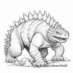 Action-packed Ankylosaurus Dinosaur Coloring Pages 3
