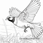 Action-Packed Black Capped Chickadee Hunting Insects Coloring Pages 3
