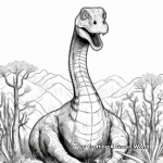 Action-Packed Brachiosaurus Coloring Sheets 1