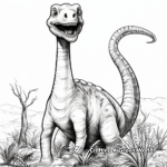 Action-Packed Brachiosaurus Coloring Sheets 2