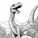 Action-Packed Brachiosaurus Coloring Sheets 3