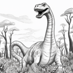 Action-Packed Brachiosaurus Coloring Sheets 4