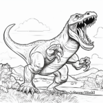 Action-Packed Brontosaurus Fighting Coloring Pages 3