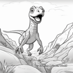 Action-Packed Compysognathus Chase Coloring Pages 4