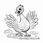 Action-Packed Dodo Bird in Motion Coloring Pages 2