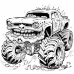 Action-Packed El Toro Loco Monster Truck Coloring Pages 2