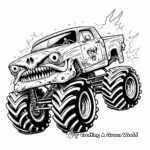 Páginas para colorear de El Toro Loco Monster Truck lleno de acción 3