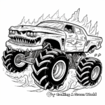Action-Packed El Toro Loco Monster Truck Coloring Pages 4