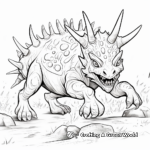 Action-Packed Fighting Styracosaurus Coloring Pages 1