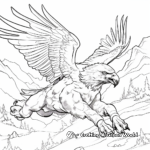 Action-Packed Golden Eagle Hunting Coloring Pages 3
