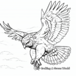 Action-Packed Great Horned Owl Pursuing Prey Coloring Pages 2