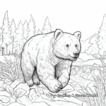 Action-Packed Hunting Black Bear Coloring Pages 1