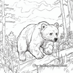 Action-Packed Hunting Black Bear Coloring Pages 2