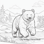 Action-Packed Hunting Black Bear Coloring Pages 3
